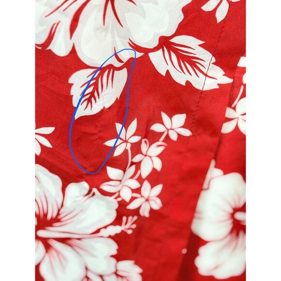 Pomare Hawaii Vintage Red White‎ Hibiscus Swim Cover Wrap Women's One Size - Picture 7 of 9